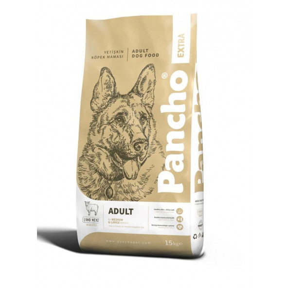 Pancho Extra Kuzu Etli Yetişkin Köpek Maması 15 KG