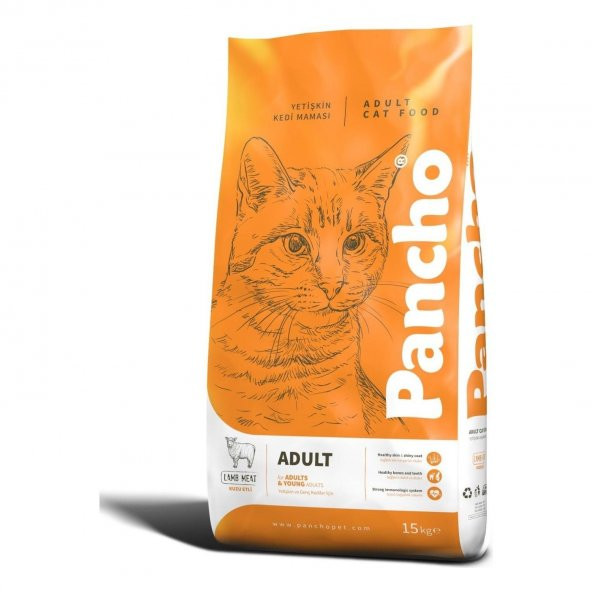 Pancho Kuzu Etli Yetişkin Kedi Maması 15Kg