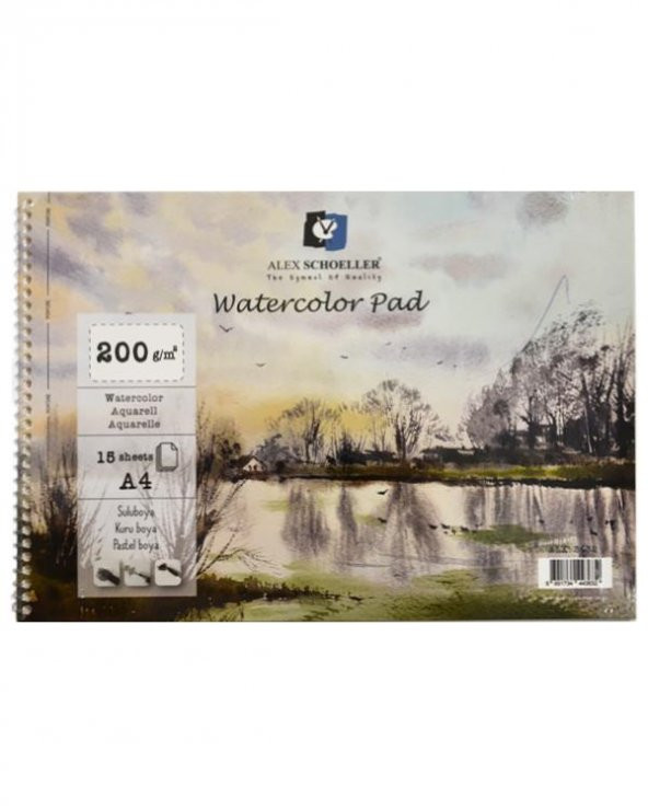 Alex Schoeller Watercolor Pad Suluboya Defteri A4 200gr