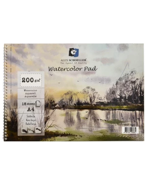 Alex Schoeller Watercolor Pad Suluboya Defteri A4 200gr