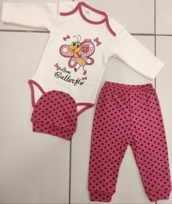 Bebek Özel Sevimli Kelebek Badili 2li Bebek Takım (6-18 Aylık)
