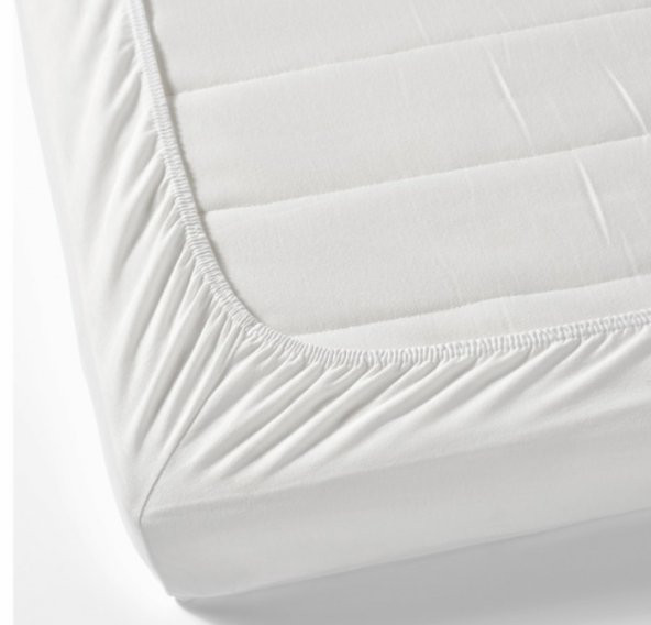 Bebek Özel 100 Pamuk Bebek ve Çocuk Lastikli Çarşaf 70x180 Beyaz - 2