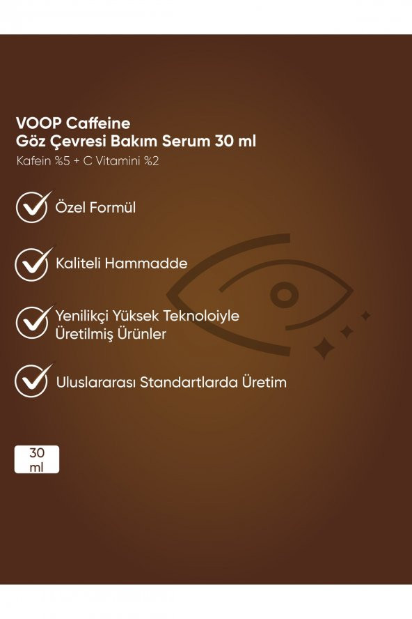 Kafein Göz Altı Morlukları Karşıtı 5 Caffeine + 2 Vitamin C 30 ml Serum - 2