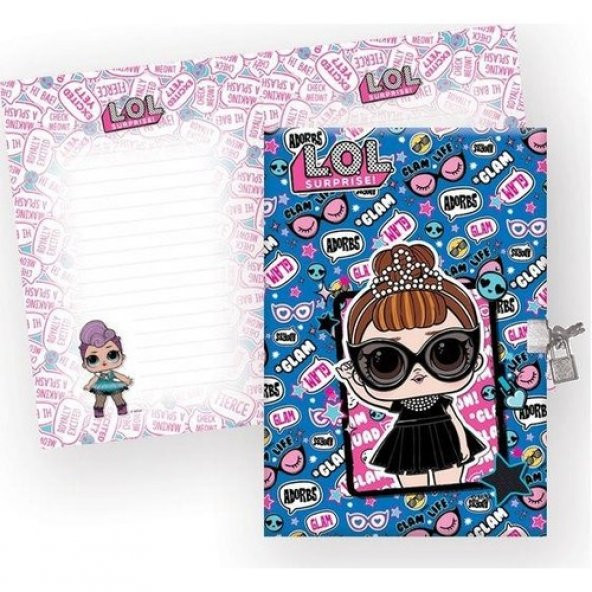 L.O.L. OMG 14*20 80 YP.KİLİTLİ HATIRA DEFTERİ