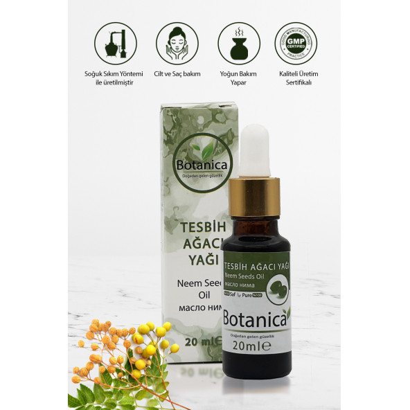 Botanica 100 Saf Tesbih Ağacı Yağı (Neem Yağı) 20 ml
