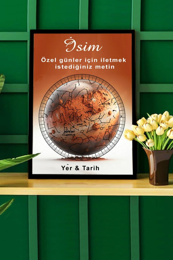 BNC DESIGN Kişiye Özel Gökyüzü Yıldız Haritası Hediye Tablo Spotify Kodlu Doğum Haritası - 2