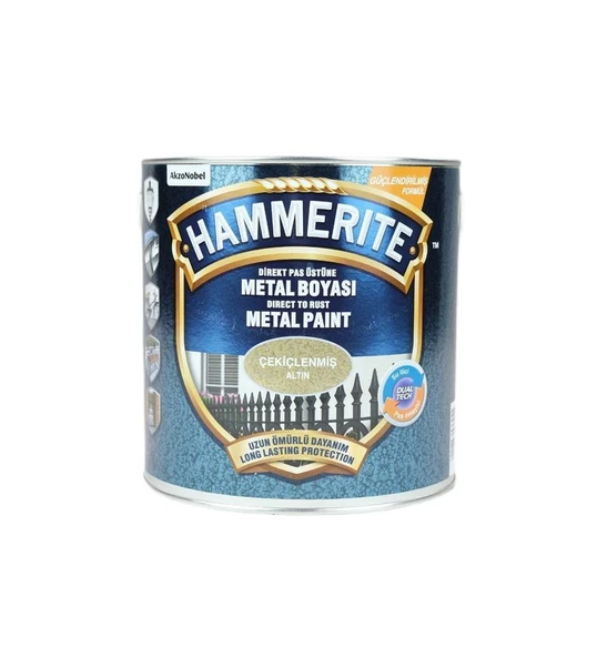 Hammerite Pas Üstü Metal Boyası Çekiçlenmiş Altın 2,5Lt