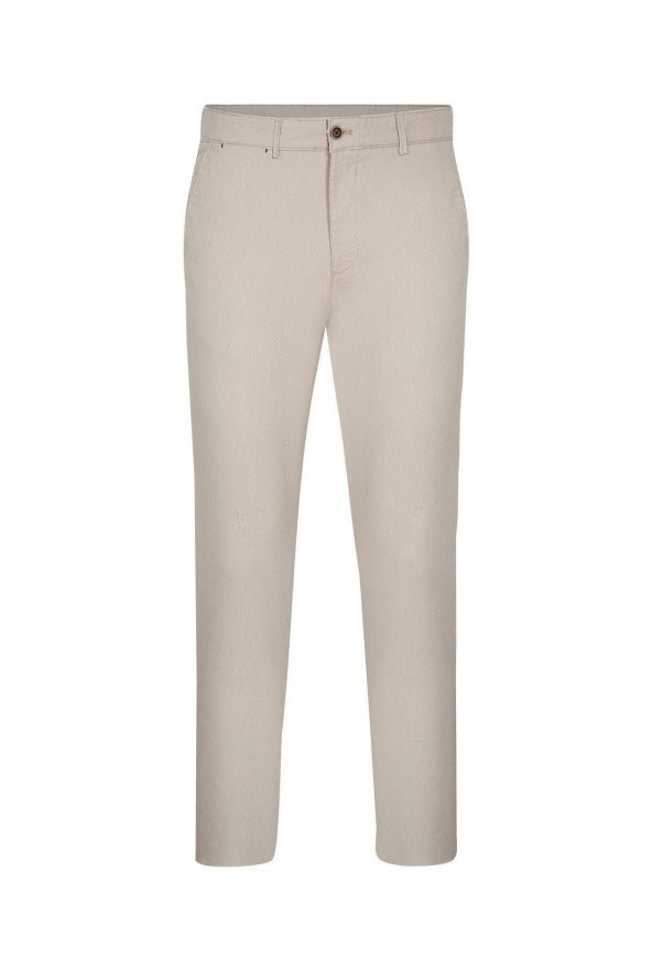 Slim Fit Gabardin Bej Erkek Pantolon