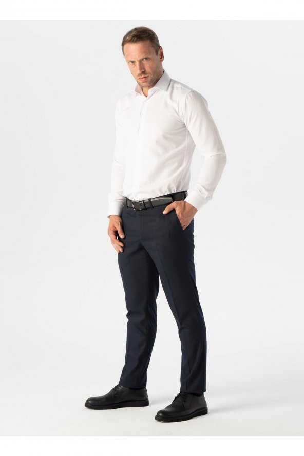 Normal Bel Normal Paça Slim Fit Lacivert Erkek Pantolon Pn2020500525