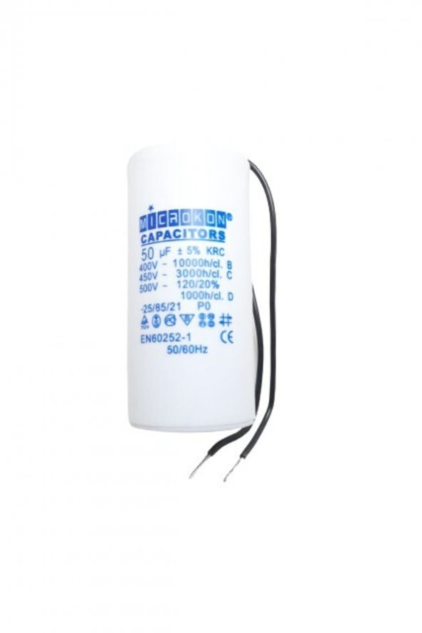 50 Mf Kondansatör 400-450 V Plastik Kablolu(Daimi) - 1