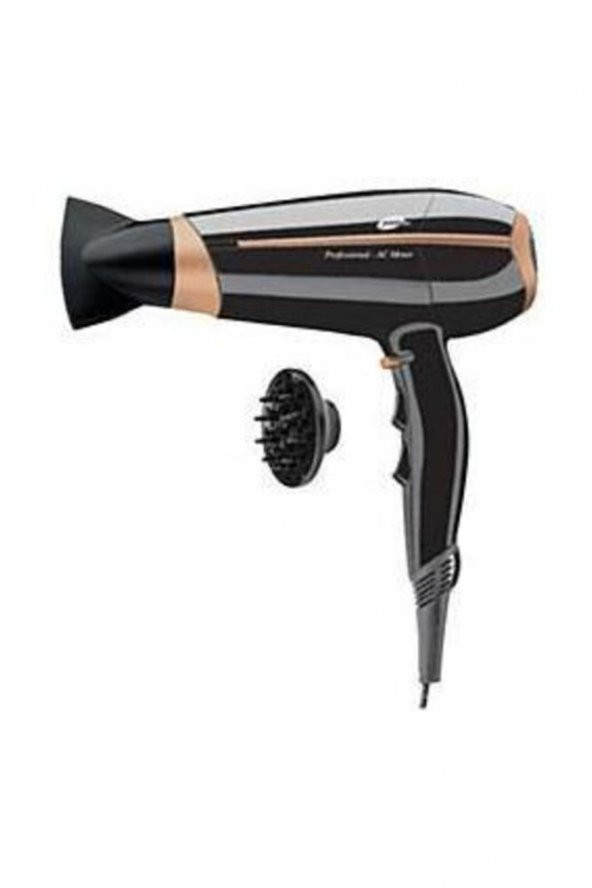 Siyah Rüzgar Saç Kurutma Makinesi 2200 Watt Gm7163