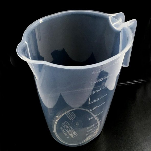 Şeffaf Kırılmayan Plastikten Kulplu Sürahi Tipi 2 Litre Ölçü Kabı Çok Amaçlı  Dereceli Ölçek Kap - 2