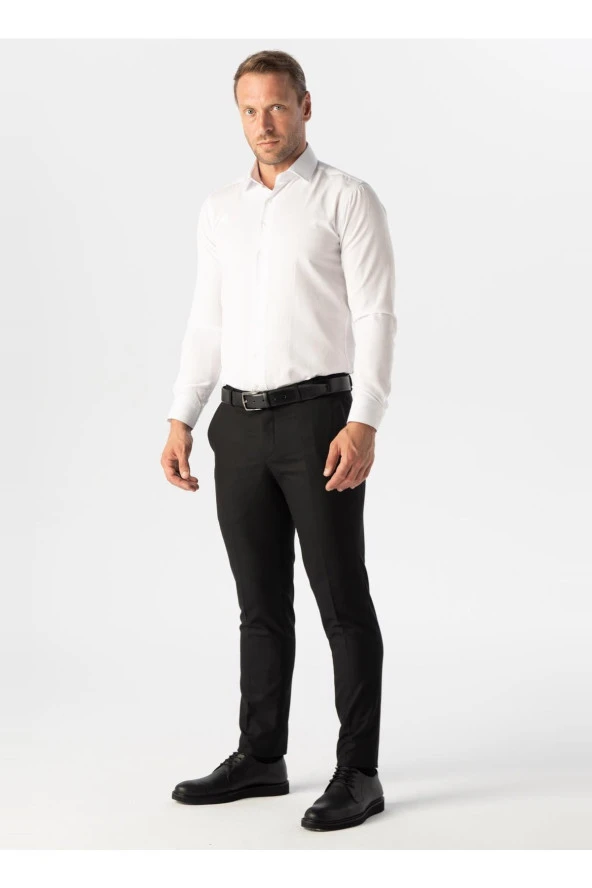 Normal Bel Normal Paça Slim Fit Siyah Erkek Pantolon Pn1014400295