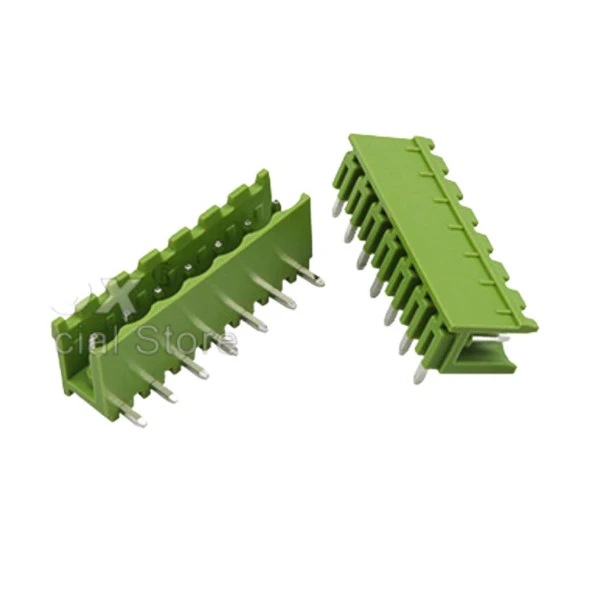 7 Pin Geçmeli Klemens 90' Erkek 5.08mm Yeşil ürün görseli