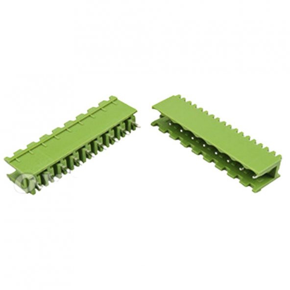 10 Pin Geçmeli Klemens 180 Erkek 5.08mm Yeşil