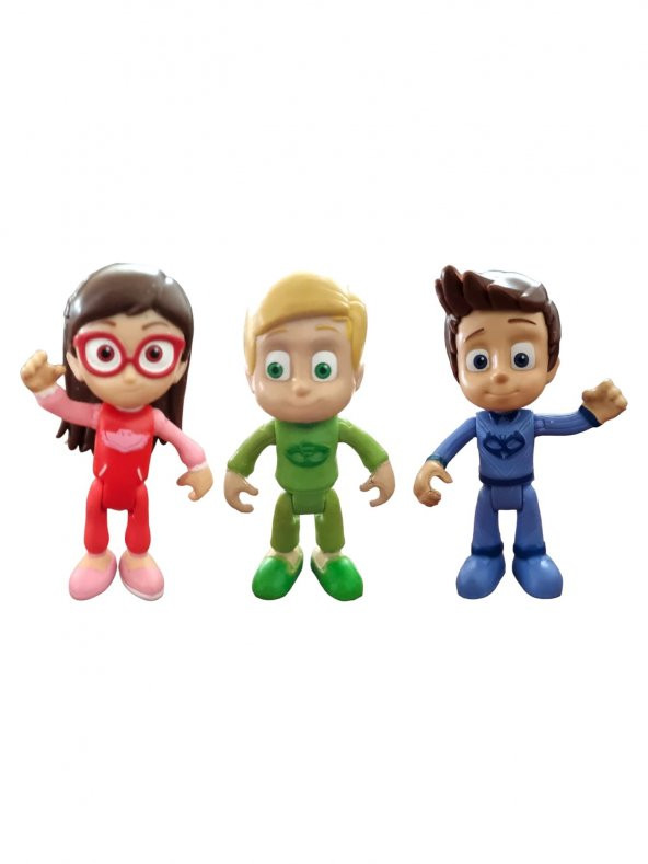 Pijamaskeliler 3lü Set Connor, Greg, Amaya Figür Oyuncak Pjmask