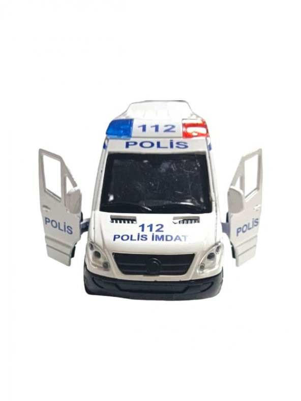 4 Adet Metal Çek-bırak Işıklı Sesli Kapıları Açılır Kapanır Kurtarma Aracı 12cm - 6