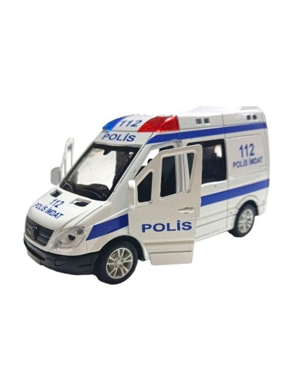 4 Adet Metal Çek-bırak Işıklı Sesli Kapıları Açılır Kapanır Kurtarma Aracı 12cm - 7