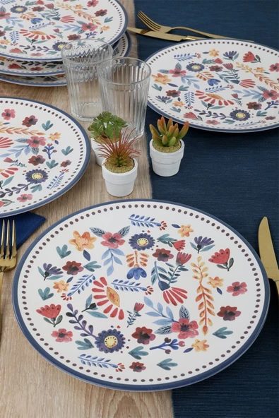 Keramika Keraart Springtime Servis Tabağı 26 Cm 6 Adet - 19558 - Resim 6