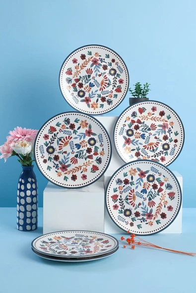 Keramika Keraart Springtime Servis Tabağı 26 Cm 6 Adet - 19558 - Resim 5