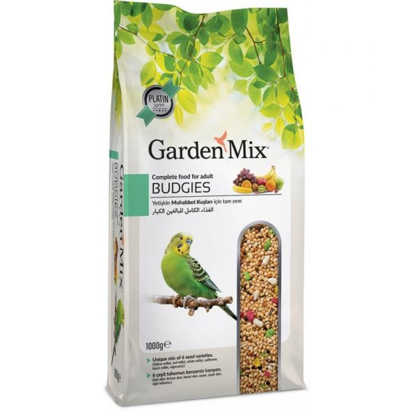 Gardenmix Platin Seri Vitaminli Meyveli Muhabbet Kuşu Yemi 1 kg