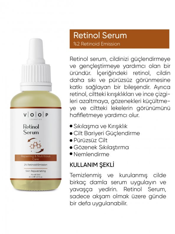 VOOP Retinol Onarıcı Ve Besleyici Bakım Emission 2 Serumu 30 Ml - 5