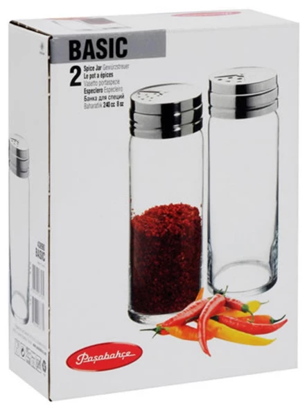 Paşabahçe 43890 Basic Metal Kap.Tuzluk 2 li - 2