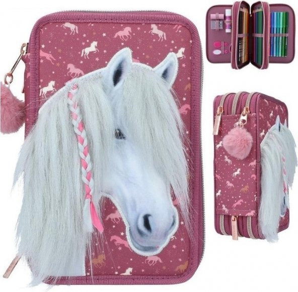 Topmodel Miss Melody Triple Pencil Case Horses