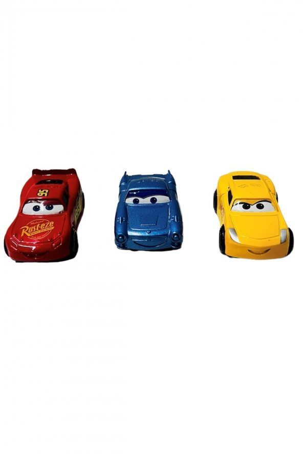 Cars Şimşek Mcqueen 3lü Metal Araba - 3
