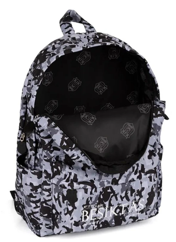 Beşiktaş Lisanslı Kamuflaj Baskı Batik Sırt Çantası - 3