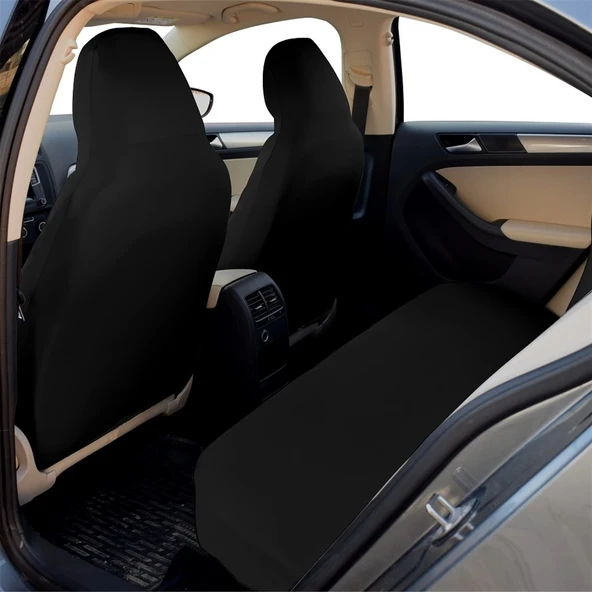 Siyah Servis Kılıfı Düz Renk Fit Kesim Likralı Ürün Terletmez Kumaş - 3