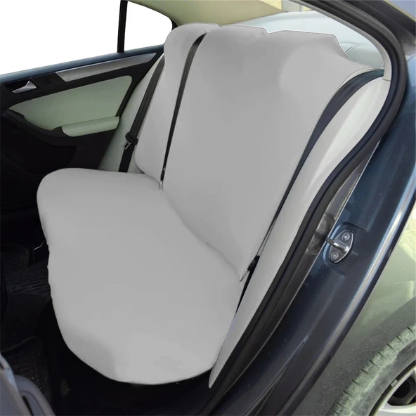 Gri Servis Kılıfı Düz Renk Fit Kesim Likralı Ürün Terletmez Kumaş - 4