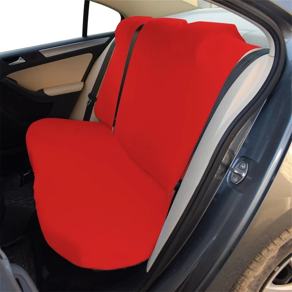 Kırmızı Servis Kılıfı Düz Renk Fit Kesim Likralı Ürün Terletmez Kumaş - Resim 3