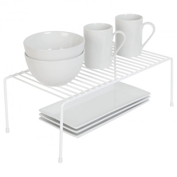 TEL ORGANİZER DOLAP DEPOLAMA RAFI 4LÜ SET 22X40CM BEYAZ - 3