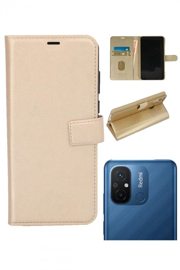 Xiaomi Redmi 12C Uyumlu Kamera Korumalı Cüzdanlı ve Kapaklı Kılıf - 1