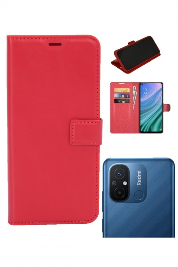 Xiaomi Redmi 12C Uyumlu Kamera Korumalı Cüzdanlı ve Kapaklı Kılıf - 3