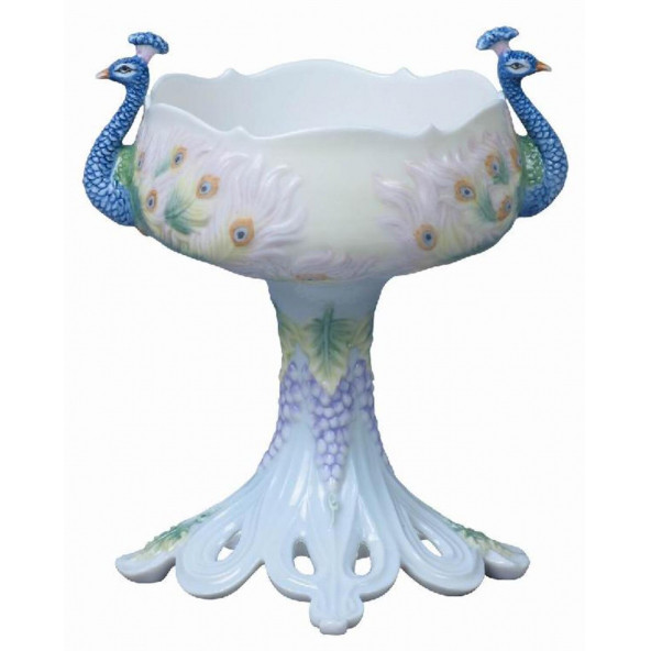 VERONESE BİBLOLAR - Wise Porselen-TAVUSKUŞU TABAK-11,5-11,5-16,5 CM-JAP20277AA ürün görseli