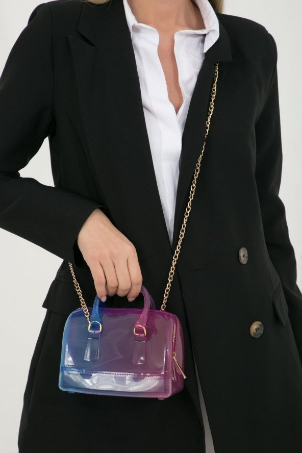 Kadın El Ve Omuz Çantası Küçük Boy Zincirli - 3