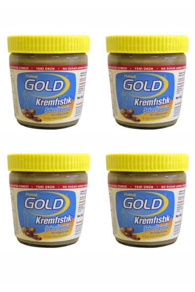 Gold Fıstık Ezmesi Şeker İlavesiz 340 gr x 4 Adet