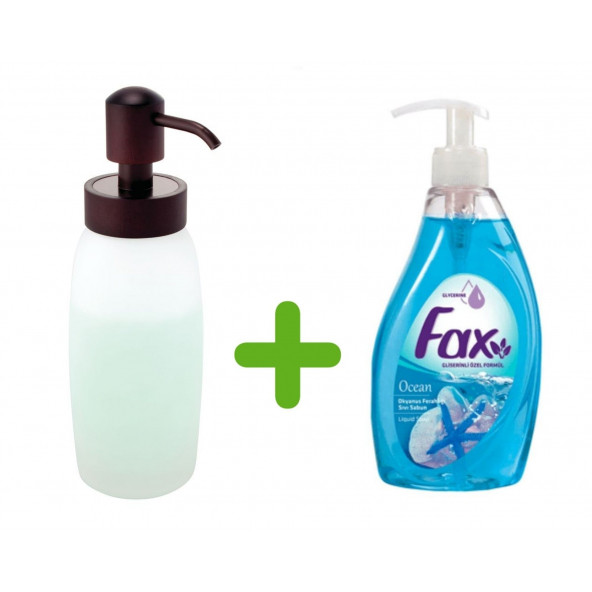 SIA-BOSP053 BUZ DESENLİ CAM SIVI SABUNLUK VE 1 ADET 400 ML SIVI SABUN OKYANUS KOKULU ürün görseli