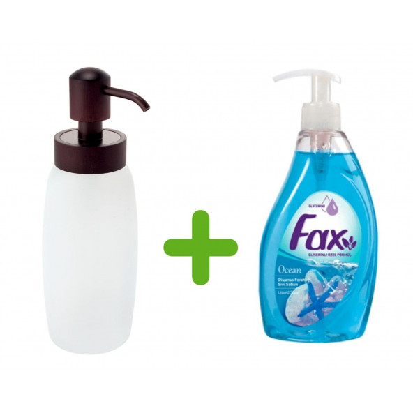 SIA-BOSP053 BUZ DESENLİ CAM SIVI SABUNLUK VE 1 ADET 400 ML SIVI SABUN OKYANUS KOKULU - Resim 3