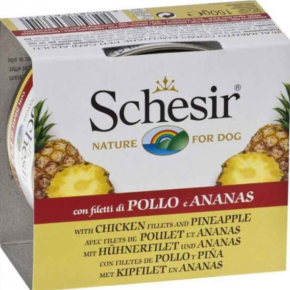 Schesir tavuklu ve ananaslı köpek konserve 150 gr - 2