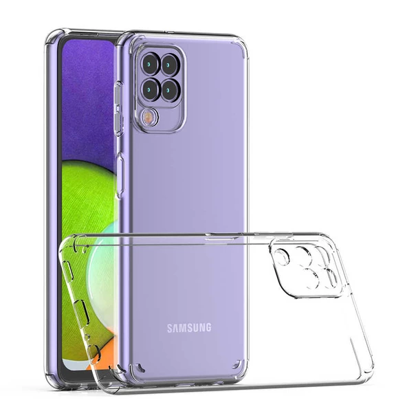 Galaxy M32 Kılıf Zore Coss Şeffaf Sert Silikon Kılıf