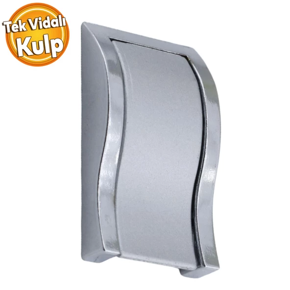 Tabaka Mobilya Mutfak Dolabı Çekmece Dolap Kulpu Kulpları Kulbu Krom Renk Tek Vidalı Metal Kulp