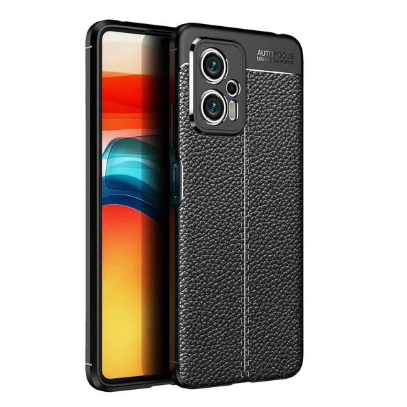 Xiaomi Poco X4 GT Kılıf Zore Niss Deri Desenli Silikon Kılıf - Resim 2