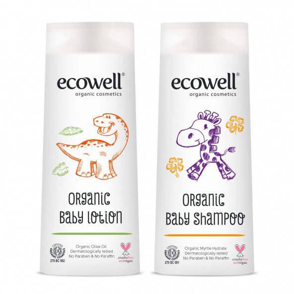 Ecowell Organik Bebek Bakım Seti 2 Ürün