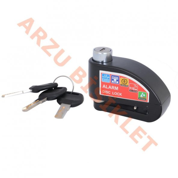 MOTOSIKLET DİSK KİLİDİ ALARMLI SİYAH 110db 3 ANAHTARLI