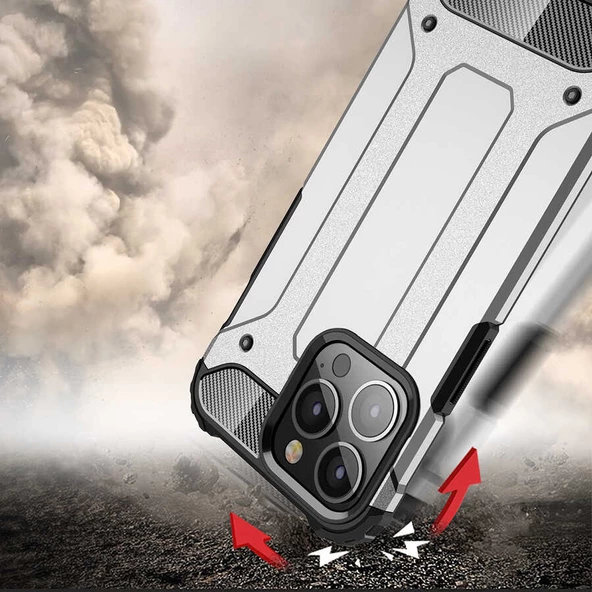 Apple iPhone 13 Pro Kılıf Zore Crash Zırh Silikon Kılıf - Resim 8