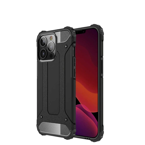 Apple iPhone 13 Pro Kılıf Zore Crash Zırh Silikon Kılıf - Resim 4