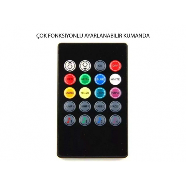 4 Parçalı Uzaktan Kumanda Kontrollü Atmosfer Işık 36 LED AA164 - 3